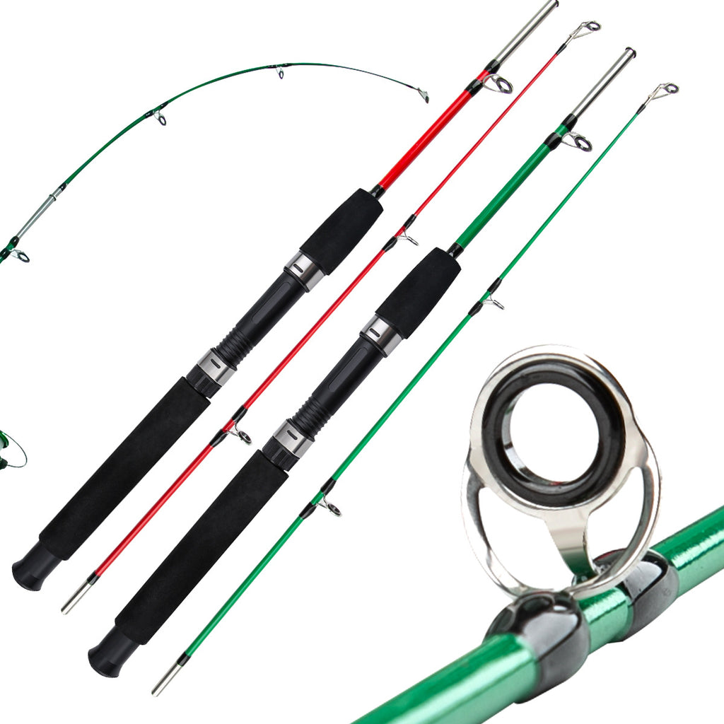 Fiberglass Spinning Rod - Long Cast Fishing Rod Combo Set