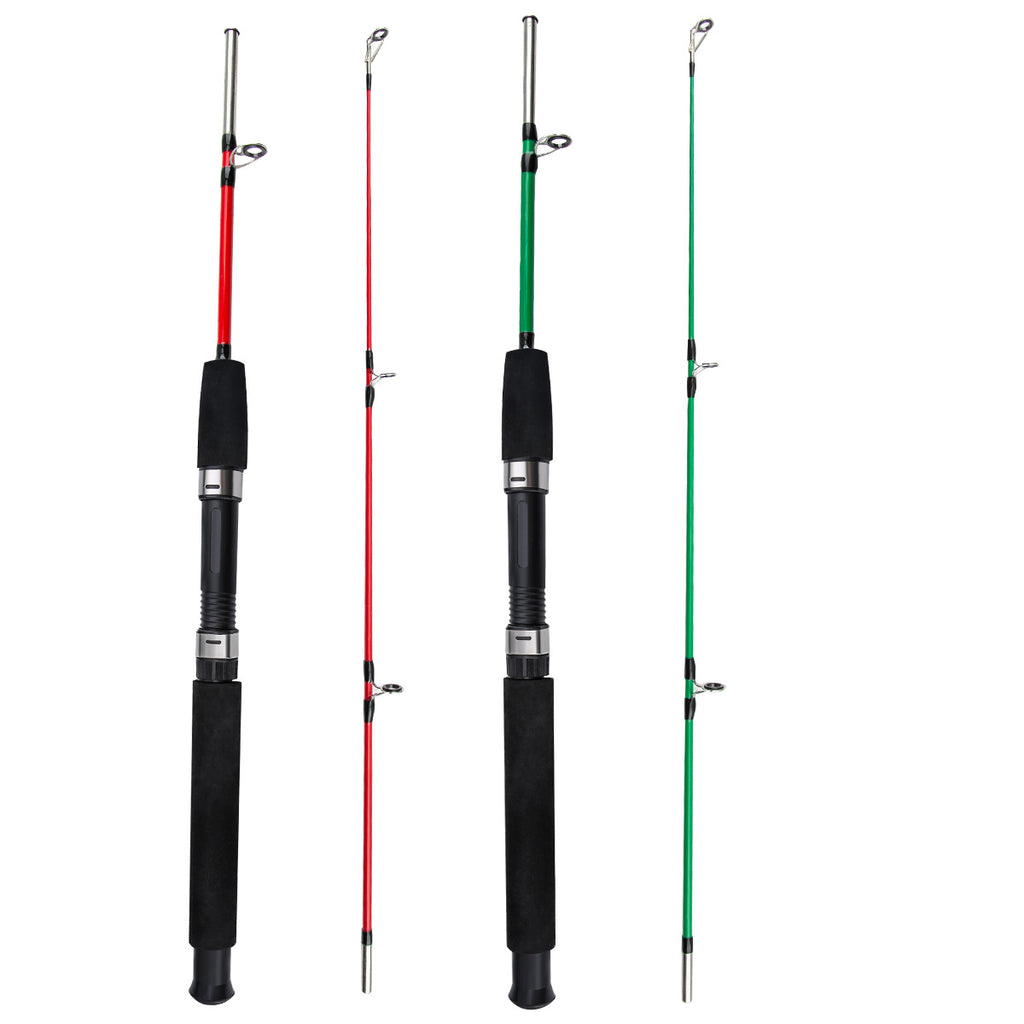 Fiberglass Spinning Rod - Long Cast Fishing Rod Combo Set