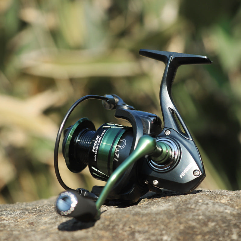 FD All-Metal Spinning Reel Size 5000 - Zero Backlash Smooth Cast, Anti-Reverse System