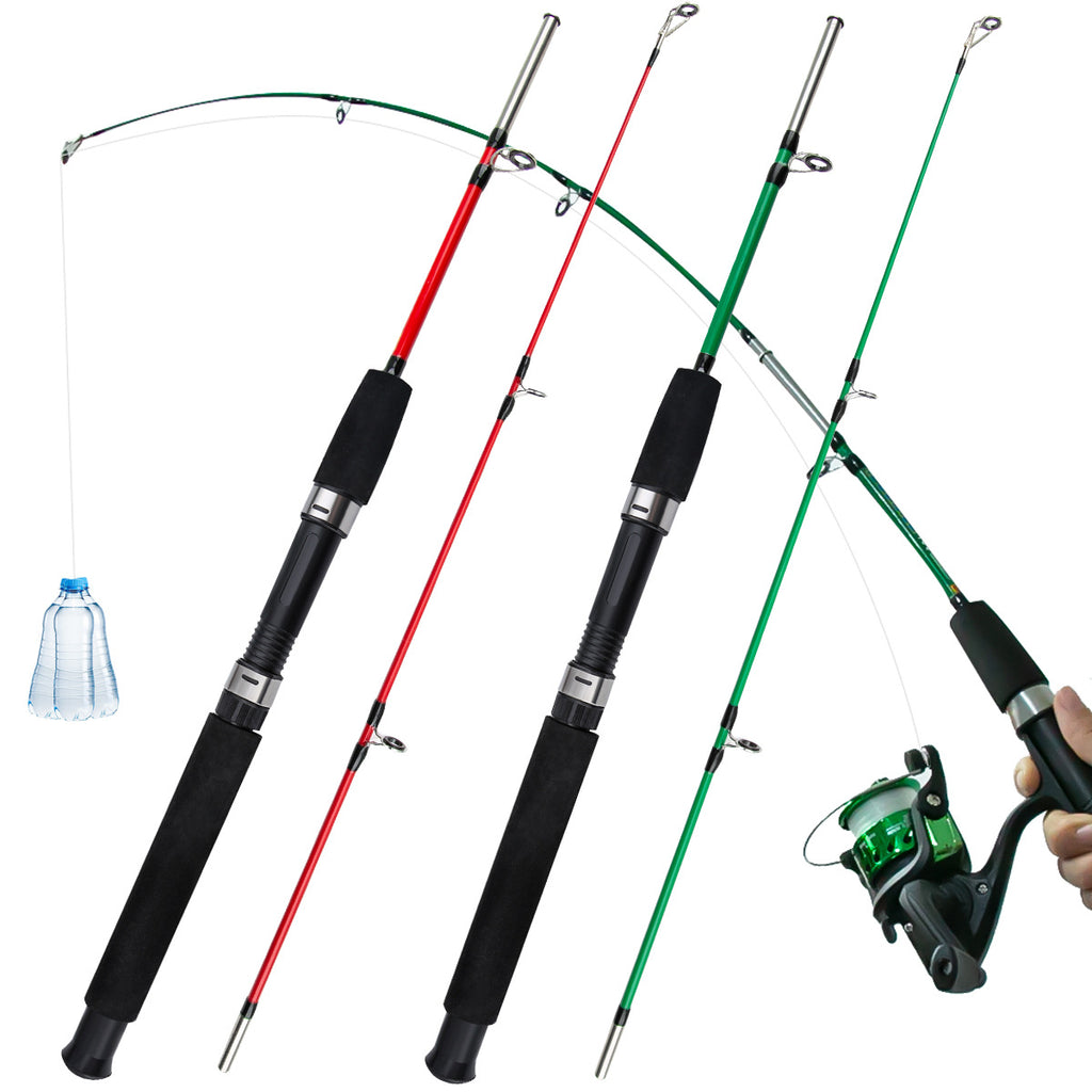 Fiberglass Spinning Rod - Long Cast Fishing Rod Combo Set