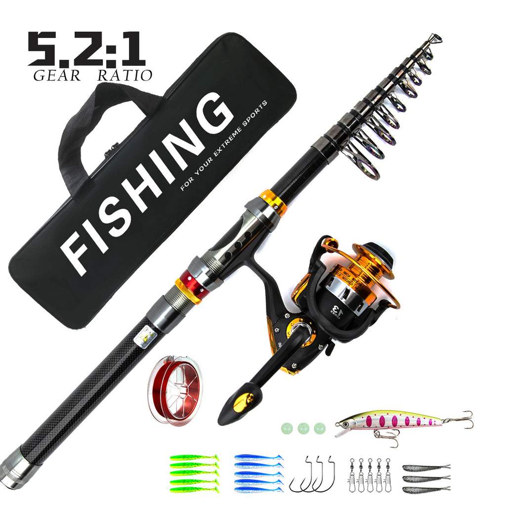 Carbon Fiber Spinning Rod Combo - All-Round Fishing Rod Set