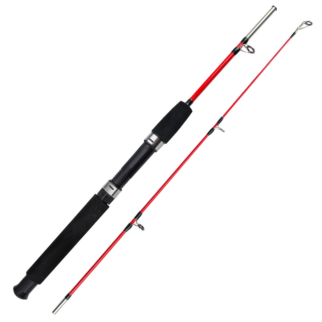Fiberglass Spinning Rod - Long Cast Fishing Rod Combo Set